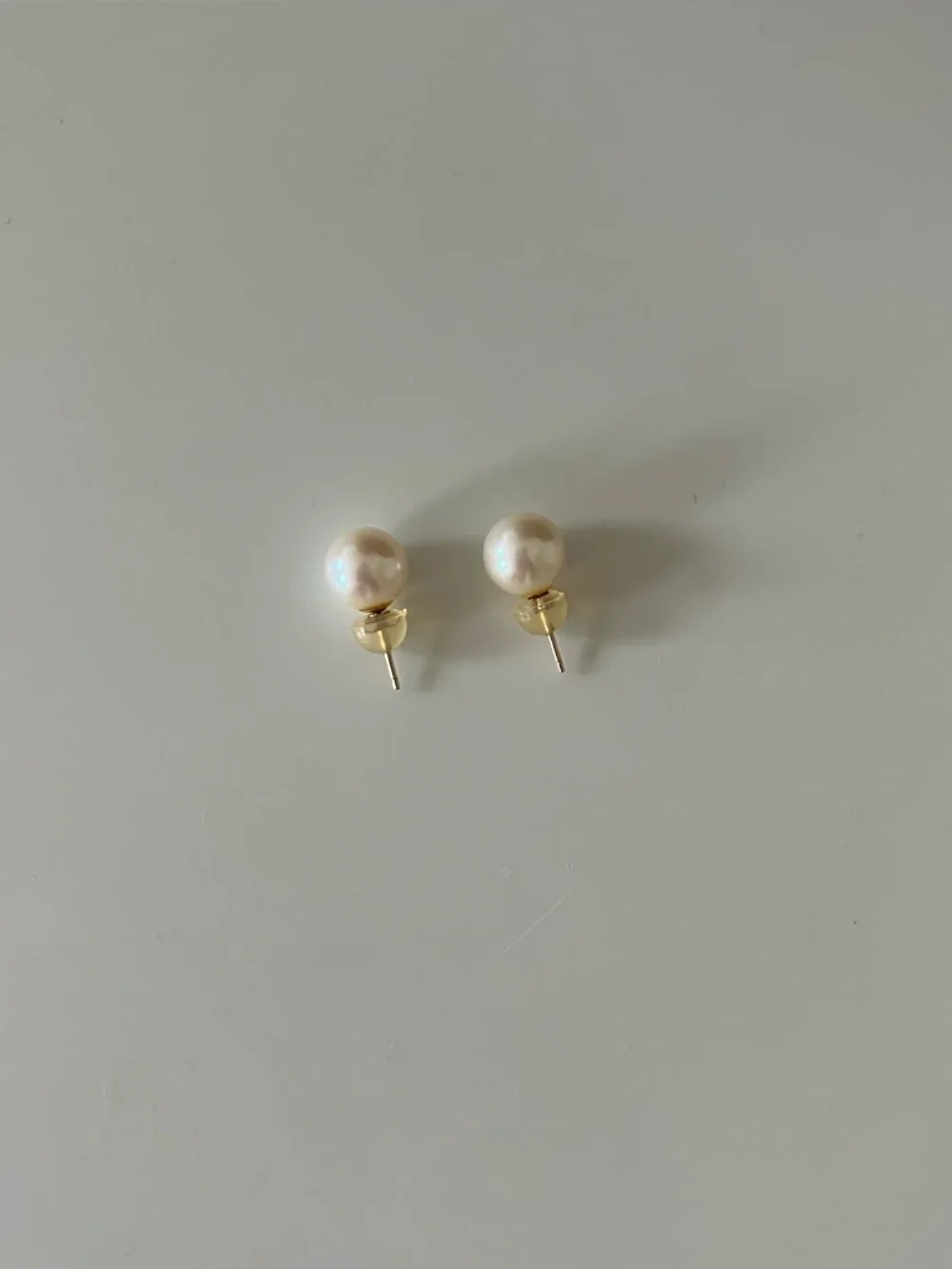 Freshwater Pearl Stud Earrings - Picture 1 of 2